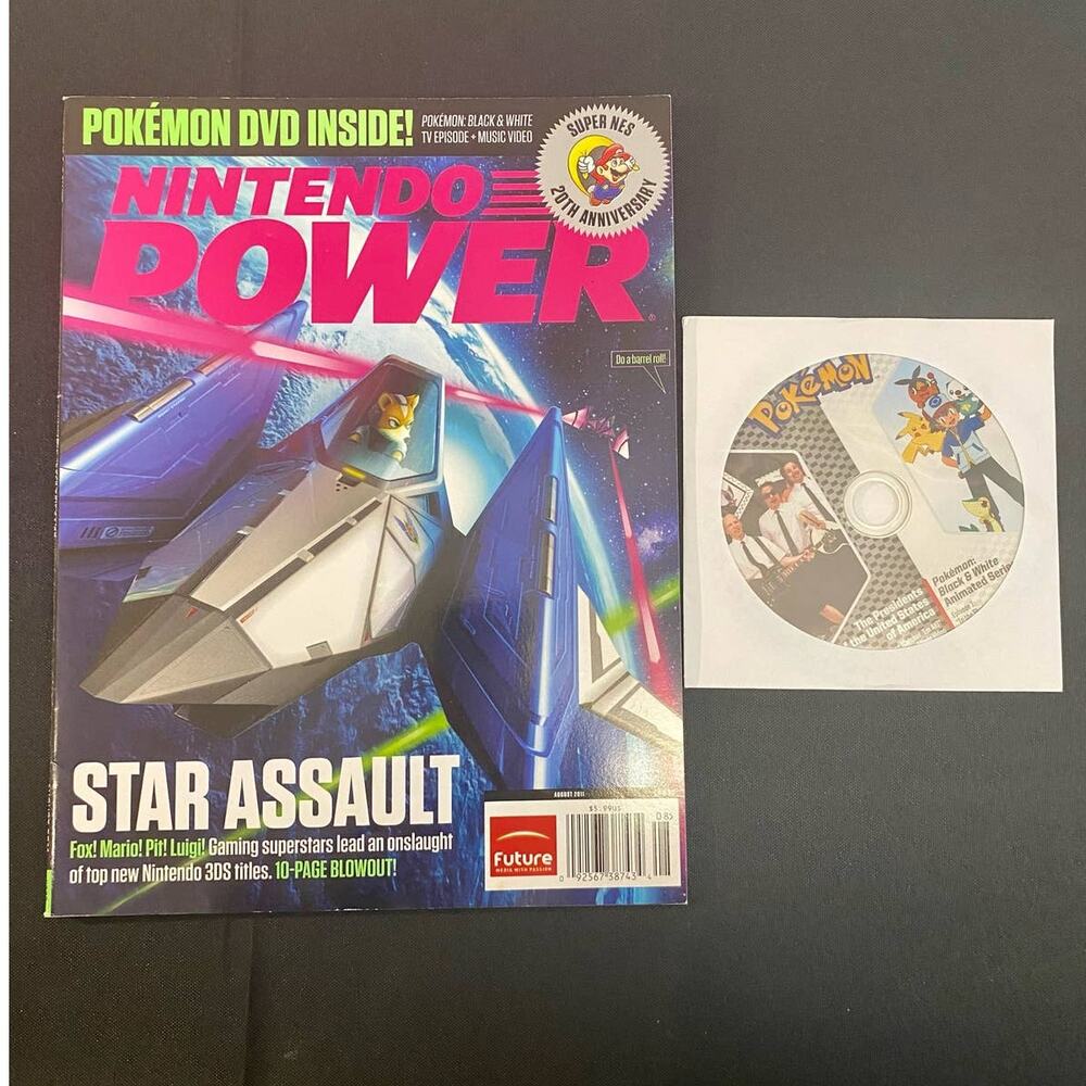 Nintendo Power Magazine, August 2011 Vol #270, Includes Pokémon DVD